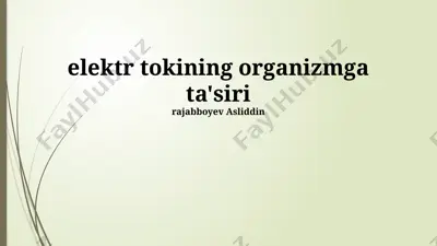 elektr toki ta'siri — PPTX