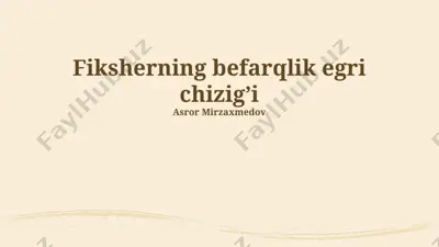 fisherning befarqlik egri chizig’i — PPTX
