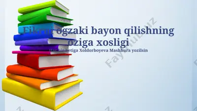 og'zaki nutqning improvizatsion xususiyati — PPTX