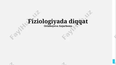 fiziologiyada diqqat — PPTX