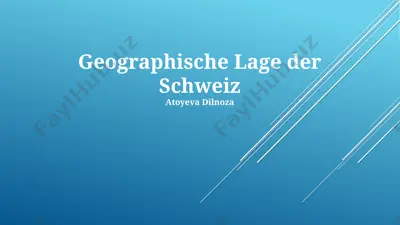 geographische lage der schweiz — PPTX