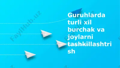ma'lumotlarni guruhlash texnologiyalari — PPTX