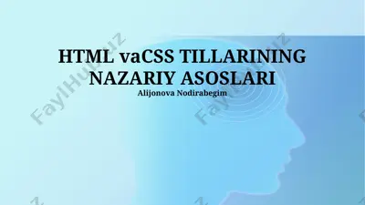 html va css tillarining nazariy asoslari — PPTX