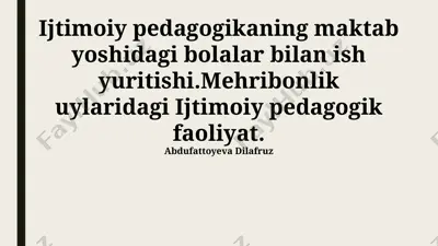 ijtimoiy pedagogika — PPTX
