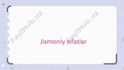 jismoniysifatlar — PPTX
