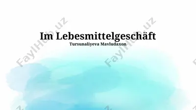 im lebesmittelgeschäft — PPTX