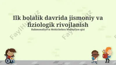 jismoniy va fiziologik rivojlanish — PPTX