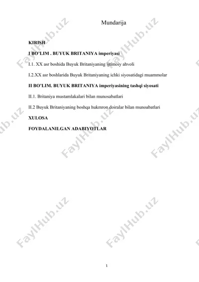 buyuk britaniya imperiyasi — DOCX