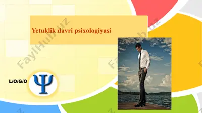 yetuklik davri psixologiyasi — PPTX