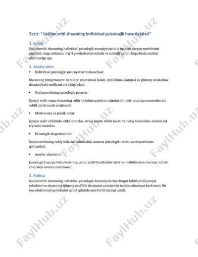 individual psixologik xususiyatlar — DOCX
