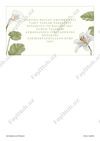 botanika fanidan tayyorlangan kurs ishi — PDF