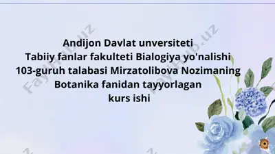 qo'ng'ir suvo'tlar filogenezi, evalyutsion aloqalari va xalq xo'jaligidagi axamyati — PDF
