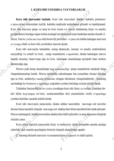 kurs ishi yozishga tayyorgarlik — PDF