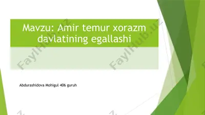 amir temur movarounnahrda — PPTX