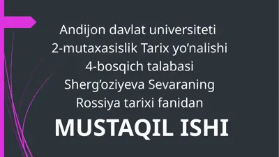 ivan grozniyning baholaridagi kelishmovchiliklar — PPTX