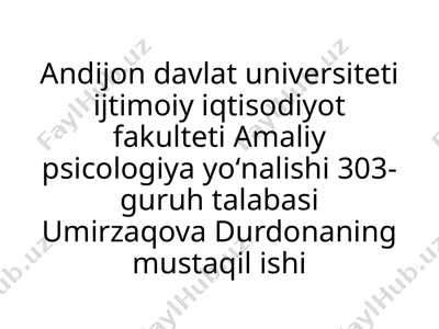 zamonaviy oila psixologiyasi — PPTX