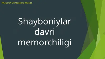 shayboniylardavrimemorchilik — PPTX