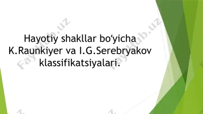 fitosenologiya (phyton-o'simlik, senosis-umumiy va logos-fan) — PPTX