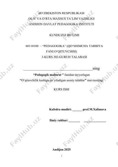 kurs ishlarini ochiq himoya qilishi xay'ati yig‘ilish yozma bayonnomasi — DOCX