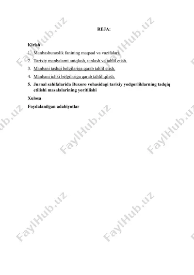 tarixiy tahlil uslublari — DOCX