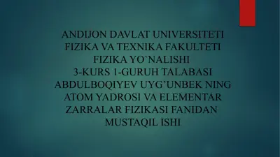 atomning tushunchasi — PPTX
