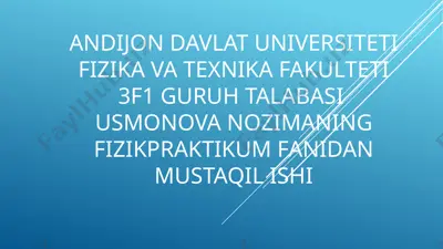 elektronlar moddada sochilishi va xususiyatlari — PPTX