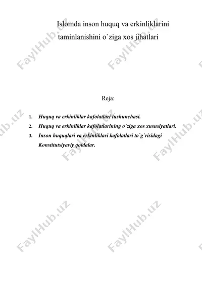 inson huquq va erkinliklar — DOCX