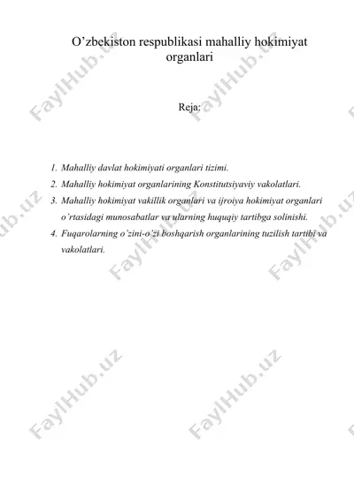o’zbekiston respublikasi mahalliy hokimiyat organlari — DOC