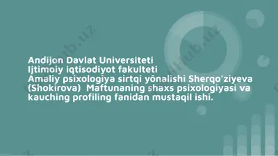 amaliy psixologiya sirtqi — PPTX