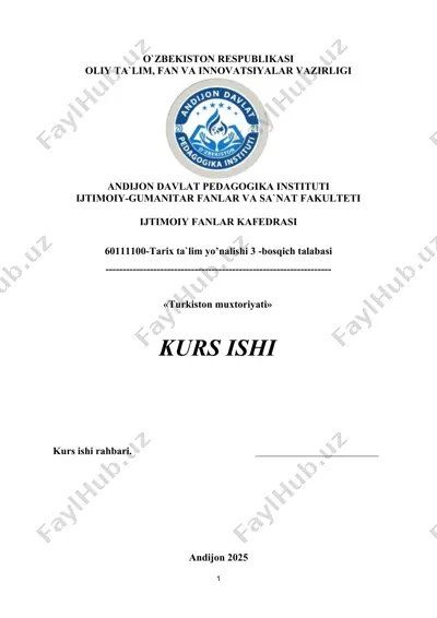 turkiston muxtoriyati — DOCX