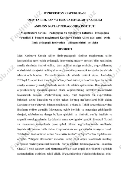 ilmiy-pedagogik faoliyatda yuqori malakali bo'lish — DOCX