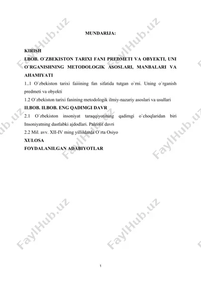 o`zbekiston tarixi — DOCX