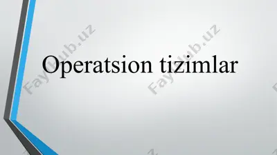 operatsion tizimlar — PPTX