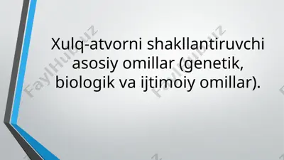 xulq-atvornishakllantiruvchi — PPTX
