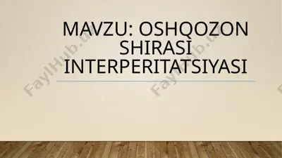 oshqozonshirasi — PPTX
