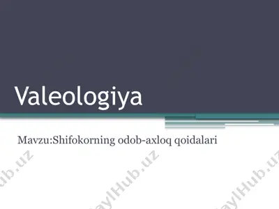 valeologiya — PPTX