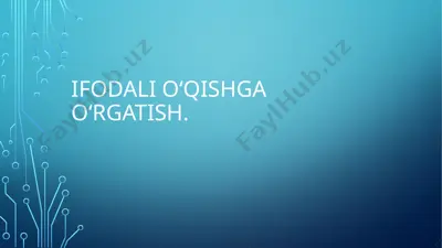 ifodalio‘qishga o‘rgatish — PPTX