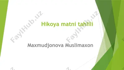 hikoyamatni tahlil qilish — PPTX