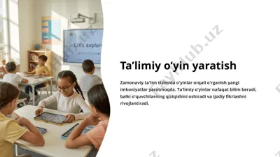 ta'limiy o‘yin yaratish — PPTX