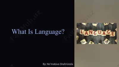 what is language? — PPTX