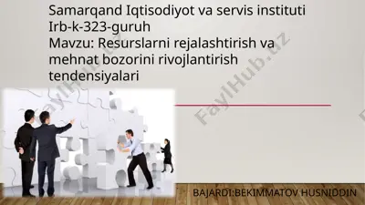 mehnat resurslarini boshqarishning iqtisodiy-iqtisodiymohiyati — PPTX