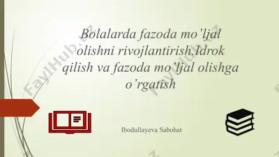 fazoviy tushunchalar tushunish o'yinlari — PPTX
