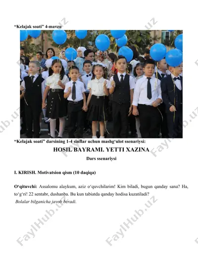 "kelajak soati" 4-mavzu mashg'ulot ssenariysi — DOC