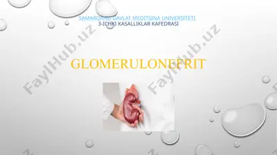 glomerulonefrit — PPTX