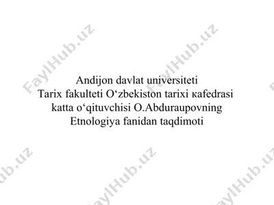 inson evolyutsiyasi — PPT