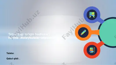 tabiatdagi to'lqin hodisalari haqida moleykulalar tebranishi — PPTX