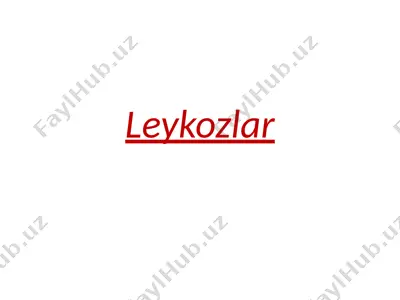leykozlar — PPTX