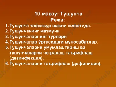tushunchalar — PPT