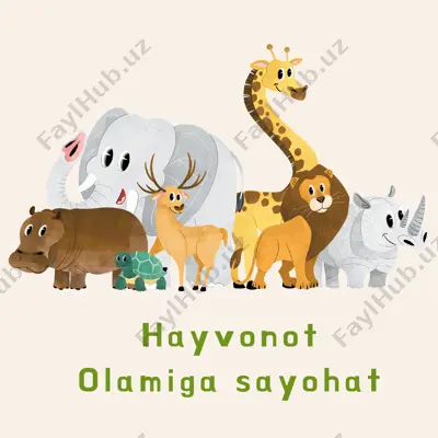 hayvonlar haqida ma'lumotlar — PDF