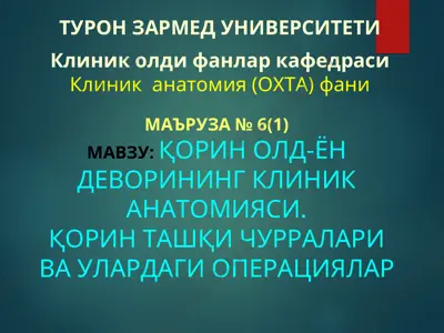 чурраларда пластика қилиш — PPT